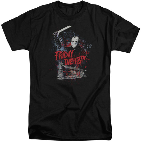 Friday The 13th Cabin Adult Tall T-shirt Tall Front