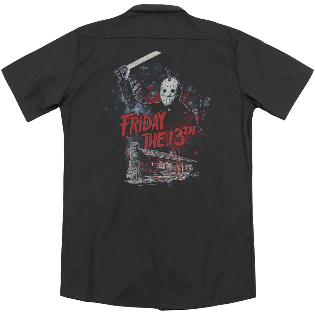 Friday The 13th Cabin (Back Print) Workshirt Back