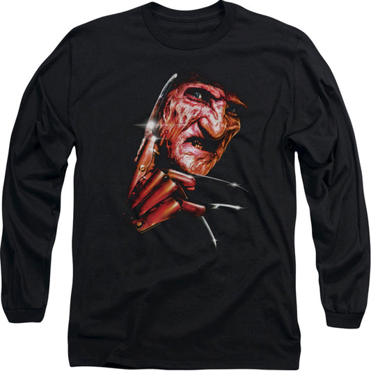Nightmare On Elm Street Freddys Face Long Sleeve Front