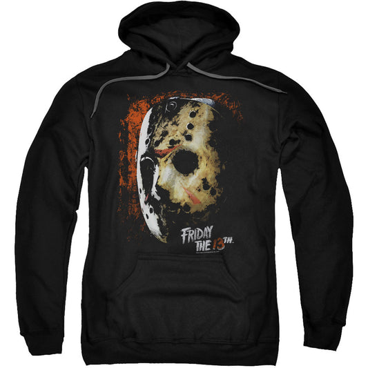 Friday The 13th Mask Of Death Adult 25% Poly Hooded Sweatshirt Front