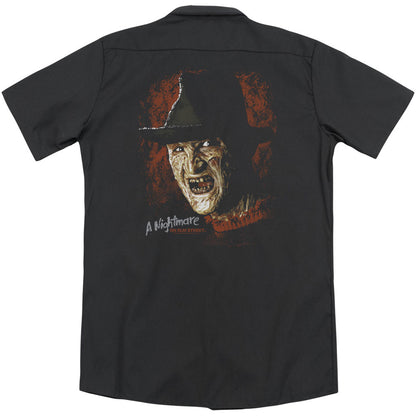 Nightmare On Elm Street Worst Nightmare (Back Print) Workshirt Back