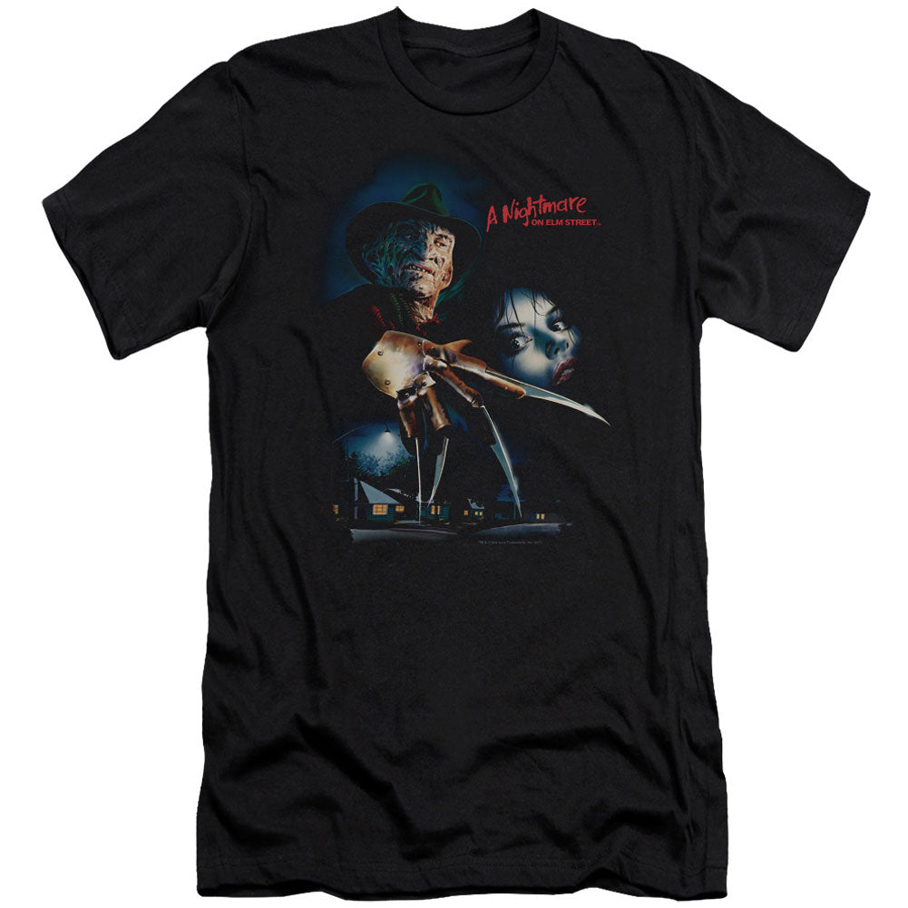 Nightmare On Elm Street Elm Street Poster Premium Canvas Brand Slim Fit T-shirt Front