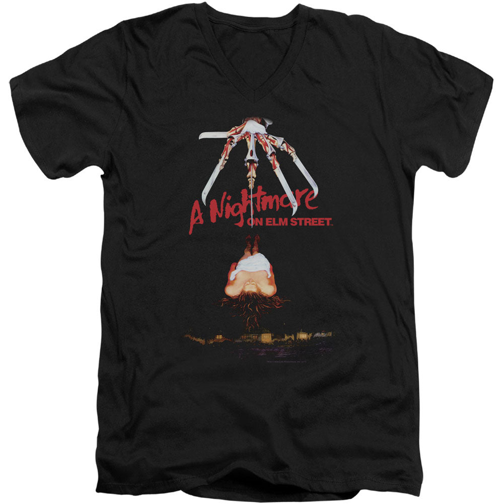 Nightmare On Elm Street Alternate Poster Adult V-Neck Slim Fit T-shirt Front