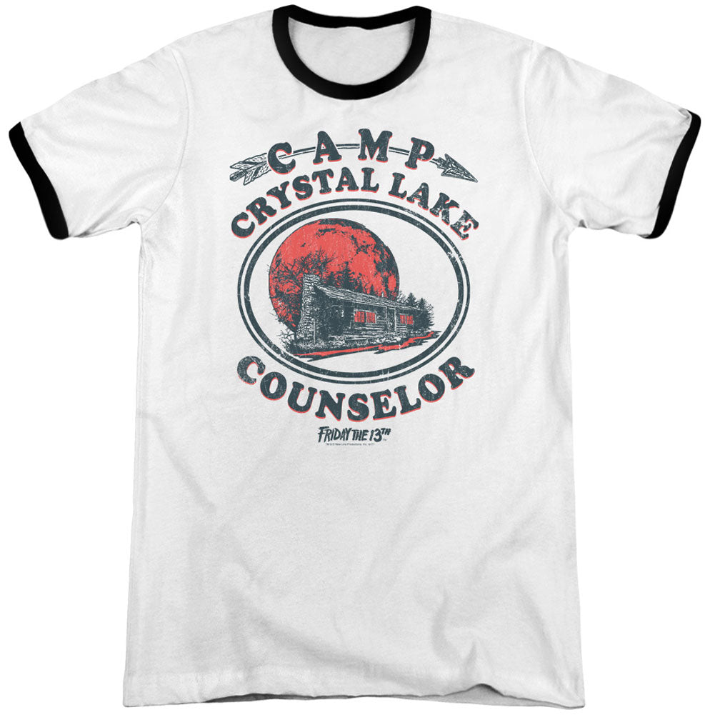 Friday The 13th Friday The 13th Camp Counselor Adult Ringer T-shirt