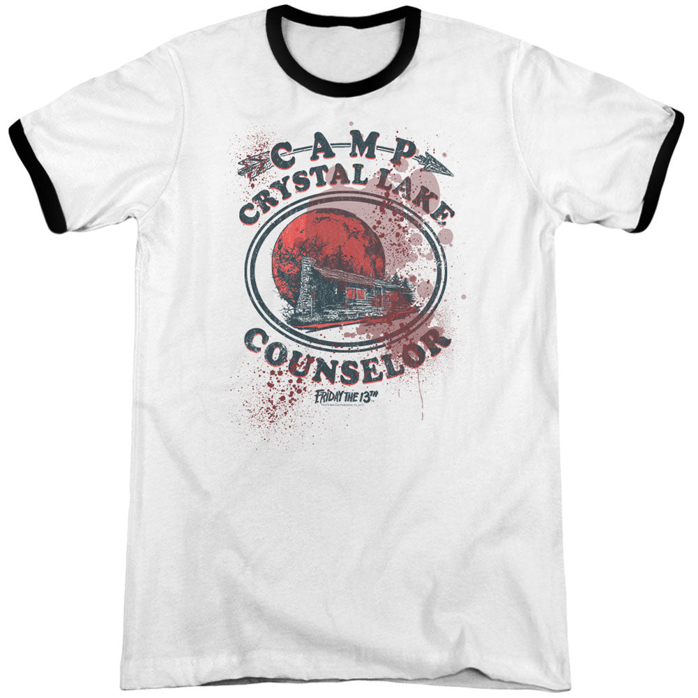 Friday The 13th Camp Counselor Victim Adult Ringer T-shirt Front