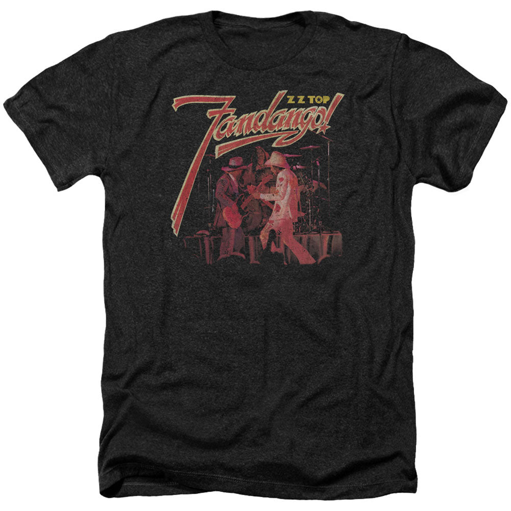 ZZ Top Fandango Adult Heather 40% Poly T-shirt