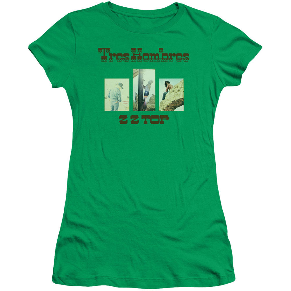ZZ Top Tres Hombres Cap Sleeve Junior Top Front