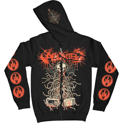 Aborted TerrorVision Zippered Hooded Sweatshirt Front