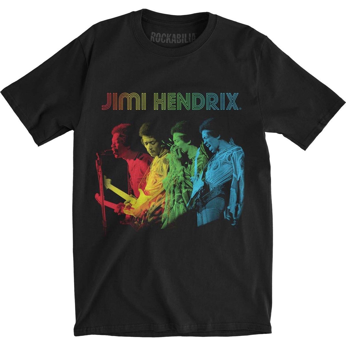 Jimi Hendrix Rainbow Slim Fit T-shirt Front