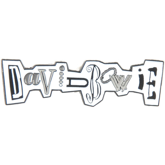 David Bowie Never Let Me Down Logo Enamel Pin Pewter Pin Badge