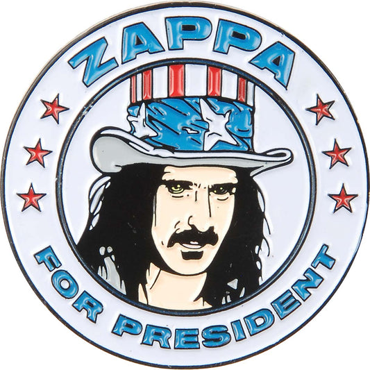Frank Zappa Zappa For President Pewter Pin Badge