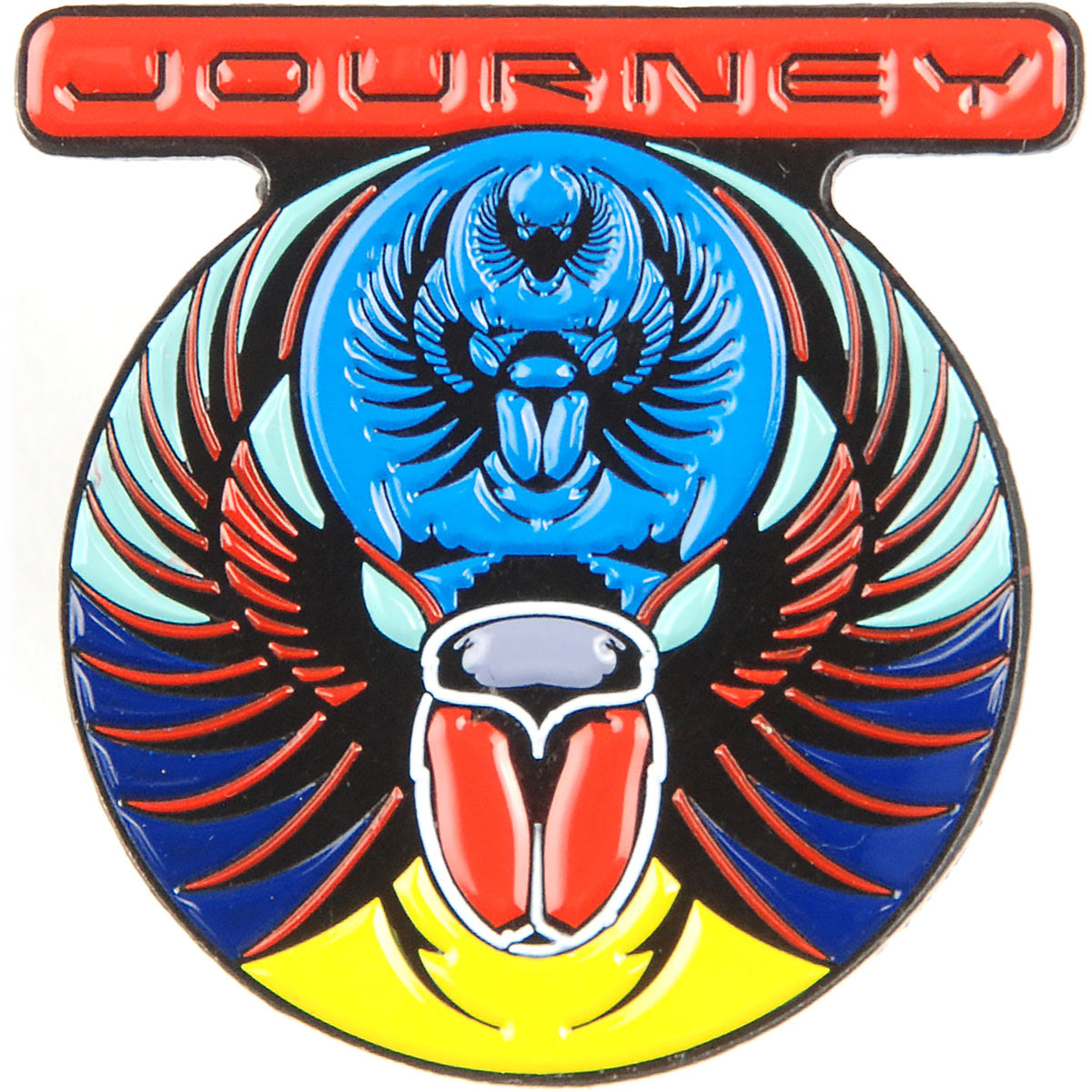 Journey Logo Pewter Pin Badge Front