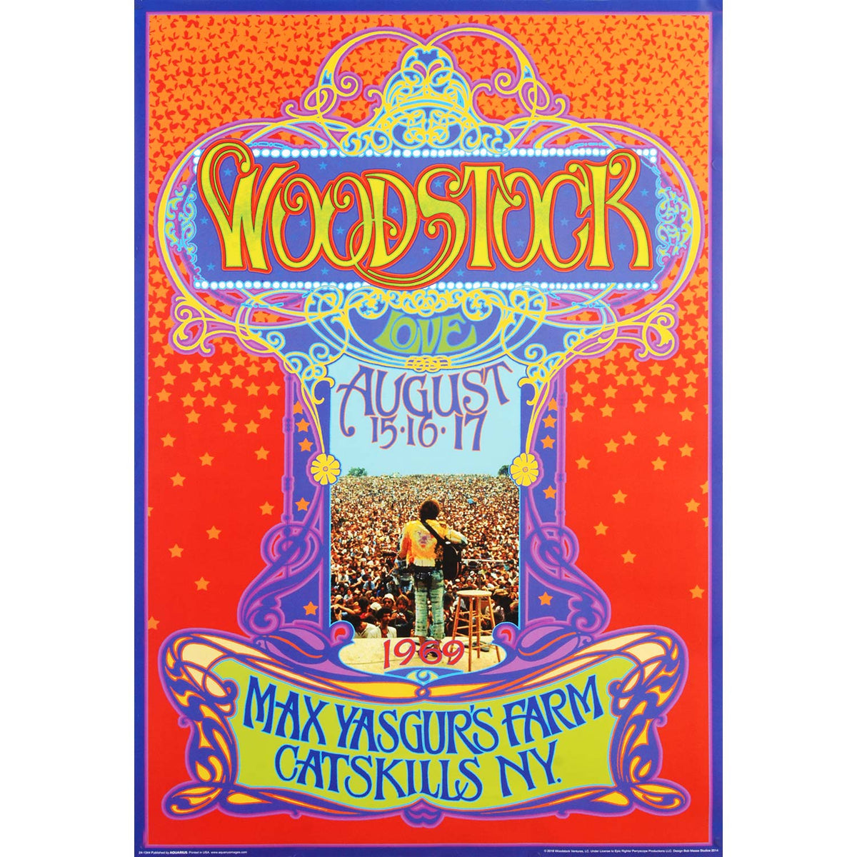 Woodstock Max Yasgur's Farm Domestic Poster Front