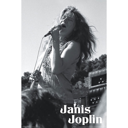 Janis Joplin Mic Domestic Poster