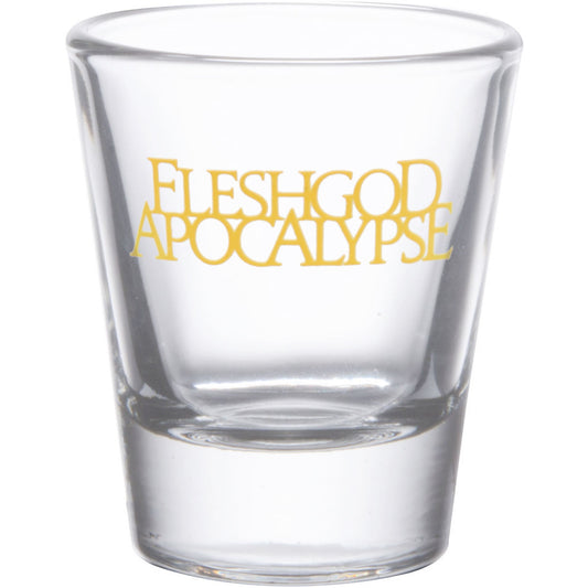 Fleshgod Apocalypse Gold Logo Shot Glass Front
