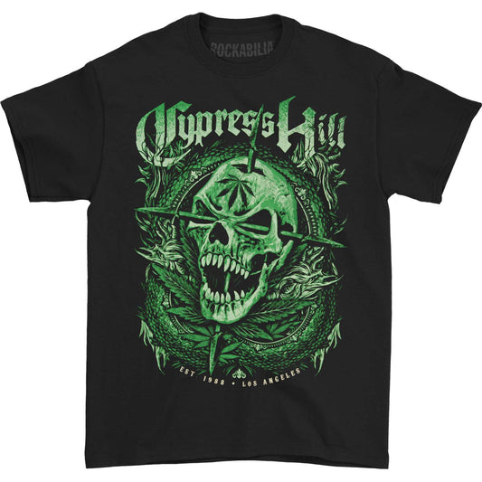 Cypress Hill 2018 Green Skull T-shirt Front