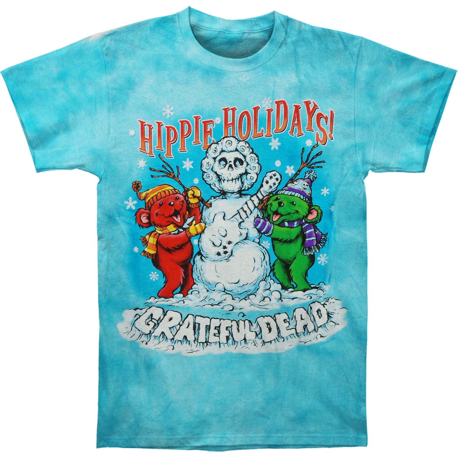 Grateful Dead Hippie Holidays Tie Dye T-shirt Front