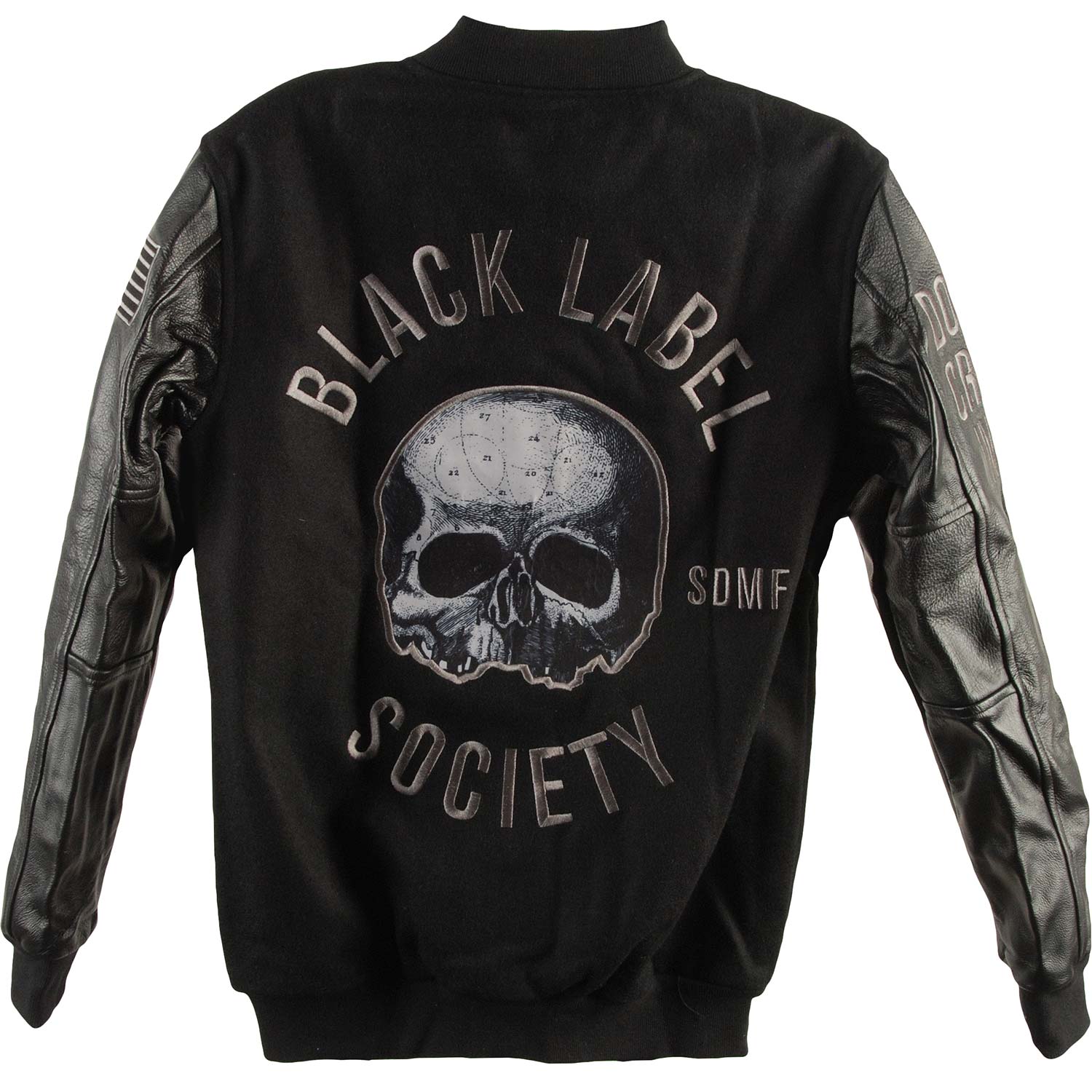 Black Label Society Leather Varsity Jacket O'Doom Varsity Jacket