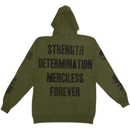 Black Label Society Destroy Conquer Army Hoodie Zippered Hooded Sweatshirt Back