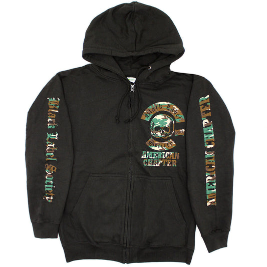 Black Label Society American BLS Camo Hoodie Zippered Hooded Sweatshirt