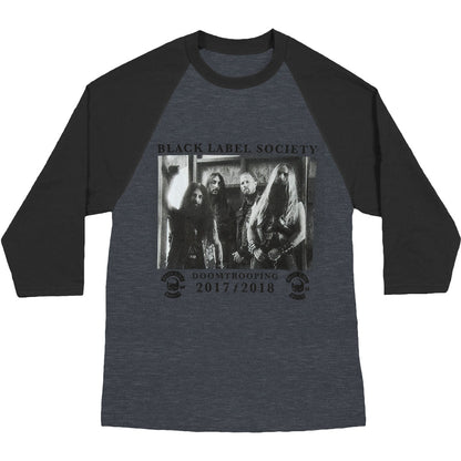 Black Label Society Photo Men's Grey Raglan Baseball Jersey Front
