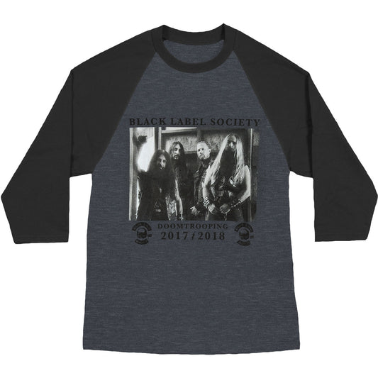 Black Label Society Photo Men's Grey Raglan Baseball Jersey Front