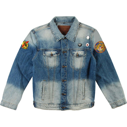 Jimi Hendrix Psychedelic Denim Jacket Front