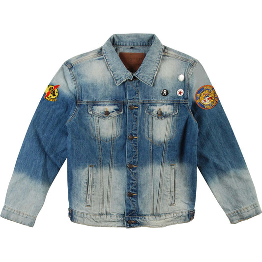 Jimi Hendrix Psychedelic Denim Jacket Front