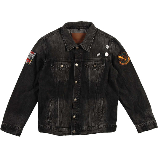 Bob Marley Rasta Black Denim Jacket