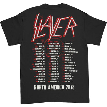 Slayer Scratched Flag 2018 Tour Tee T-shirt Back