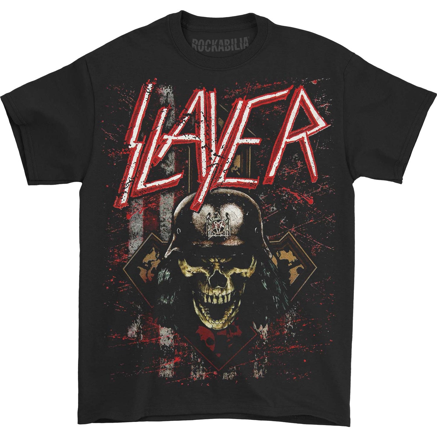 Slayer Scratched Flag 2018 Tour Tee T-shirt Front