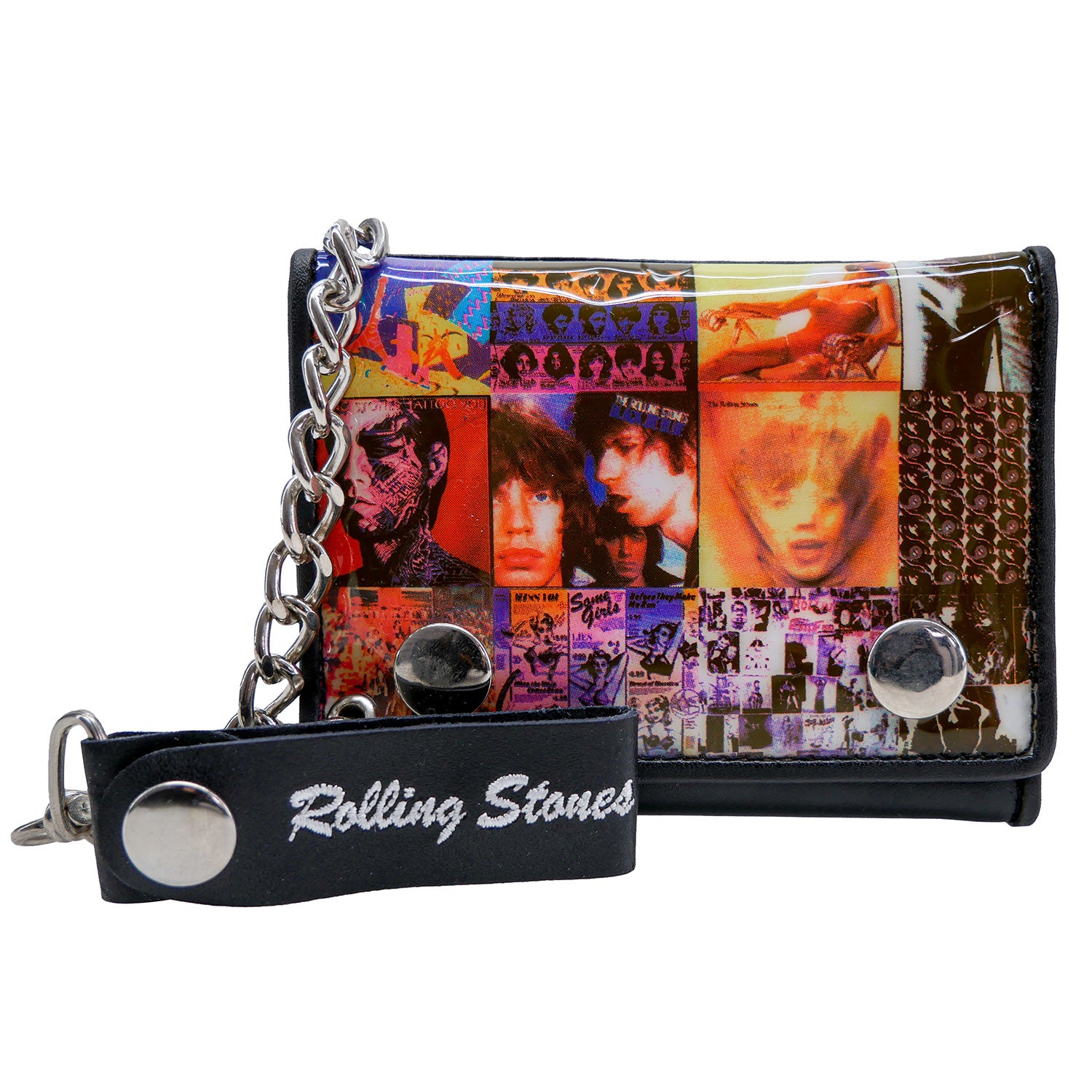 Rolling Stones Album Covers Tri-Fold Wallet Front