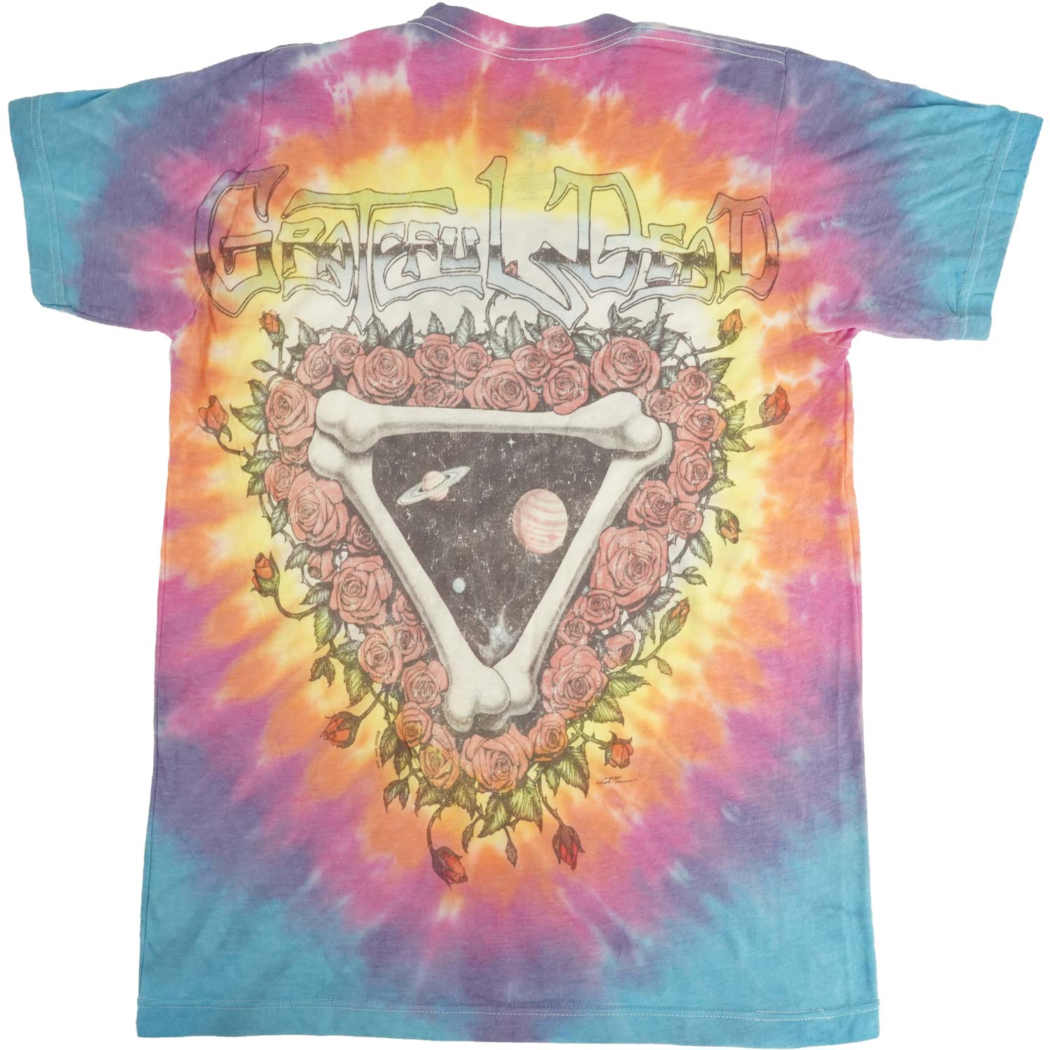 Grateful Dead Vintage Space Your Face Tie Dye T-shirt Back