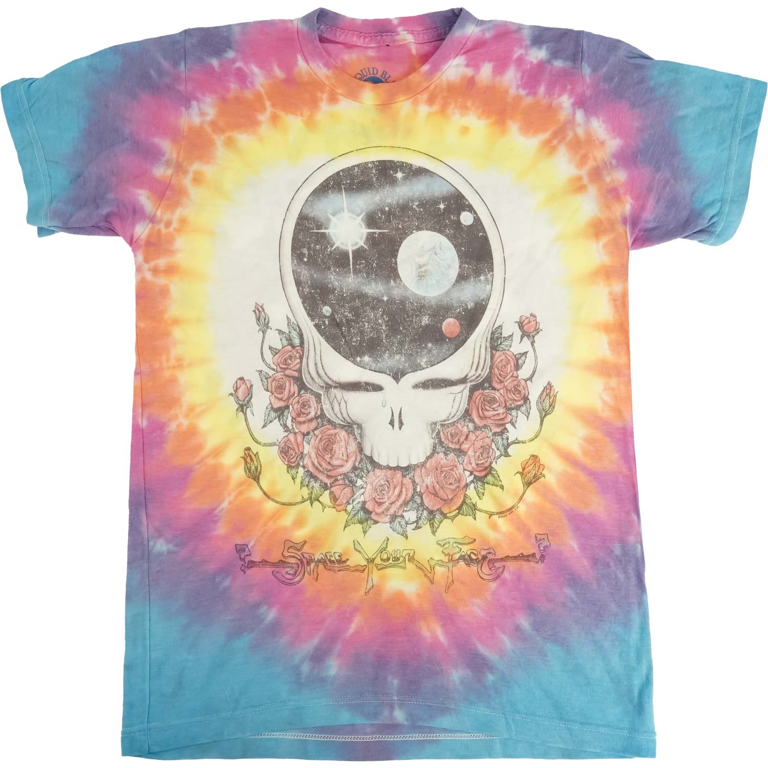 Grateful Dead Vintage Space Your Face Tie Dye T-shirt Front