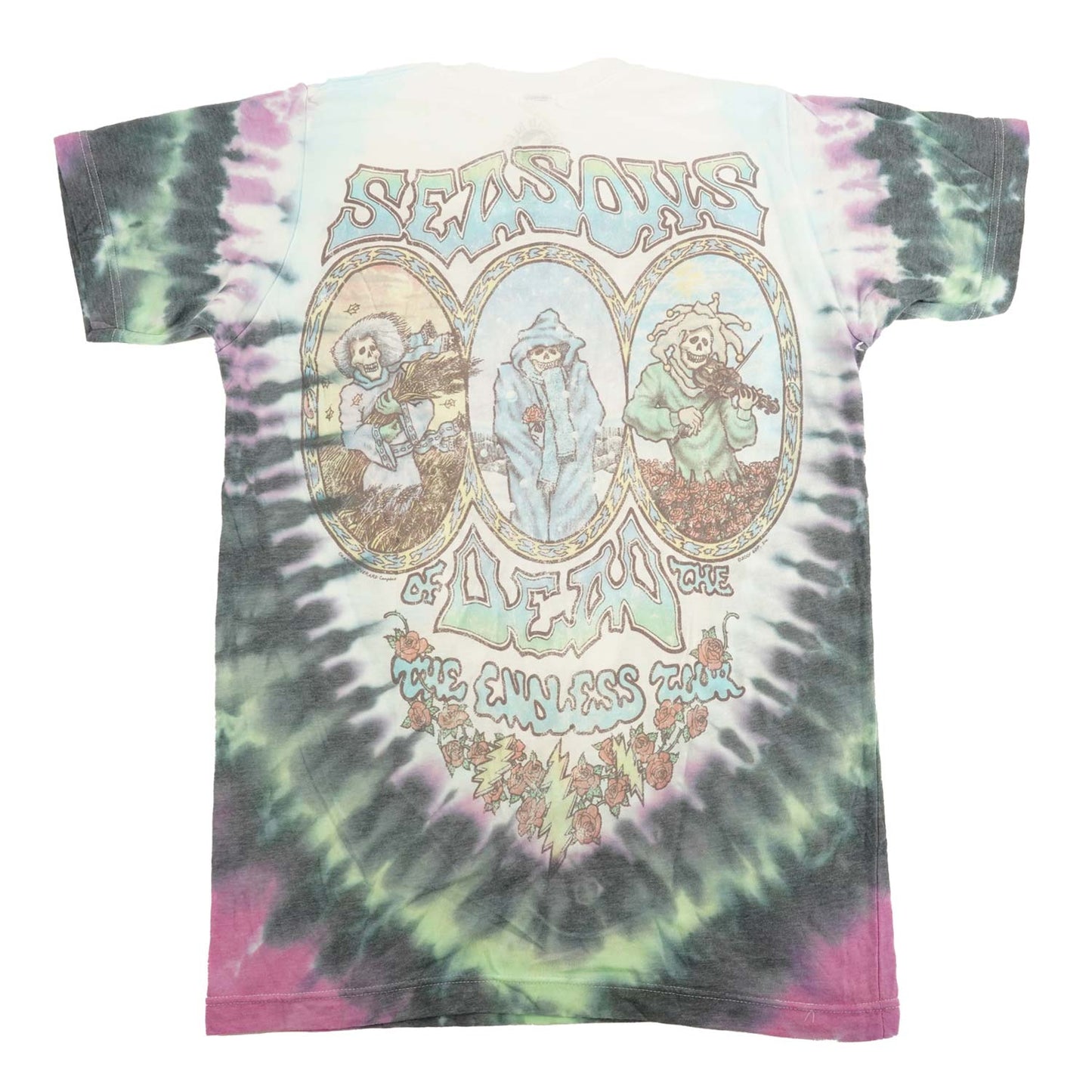 Grateful Dead Vintage Seasons of the Dead Tie Dye T-shirt Back