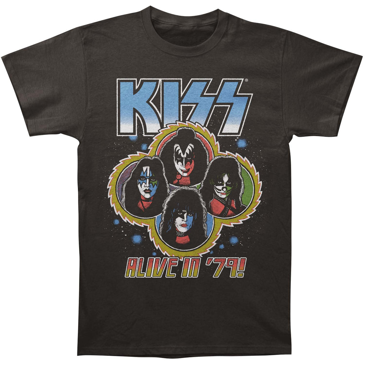 KISS Alive In '79 Slim Fit T-shirt Front