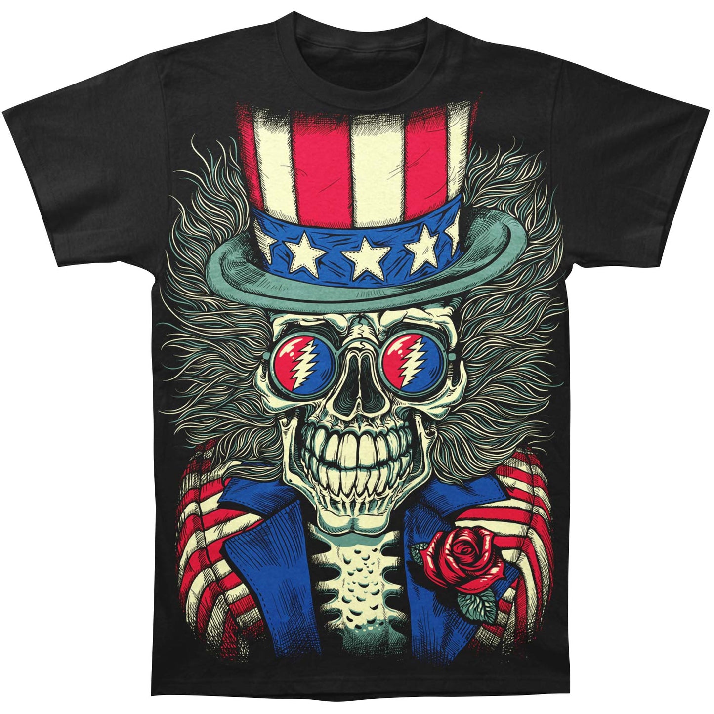 Patriotic Skelly Subway T-shirt