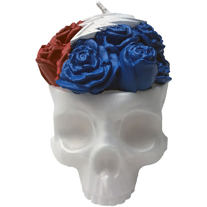 Grateful Dead Long Strange Trip Candle White Candle Front