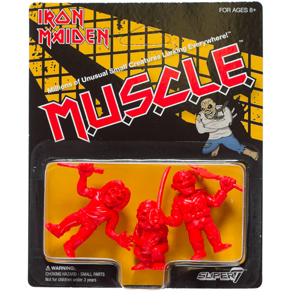 Iron Maiden Super7 M.U.S.C.L.E. Figures Killers, Trooper, Piece of Mind (Red) Action Figure Back