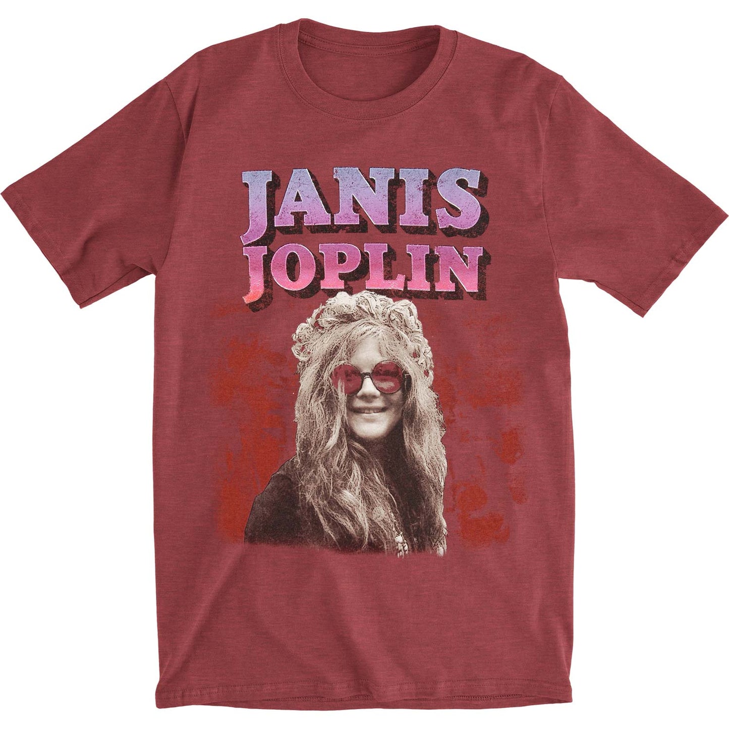 Janis Joplin Rose Colored Glasses Slim Fit T-shirt Front