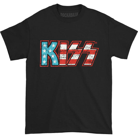 KISS Distressed Americana Logo T-shirt Front