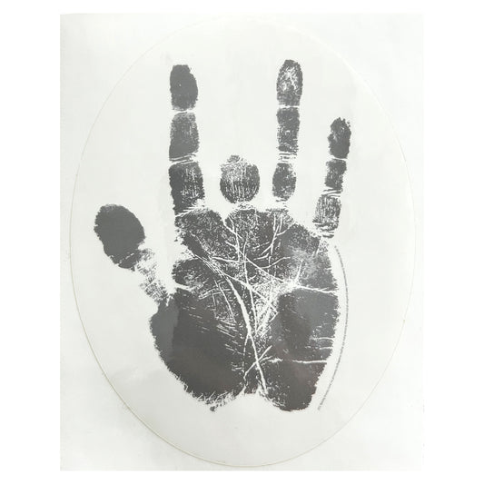 Jerry Garcia Silver Hand Clear Sticker Sticker Front