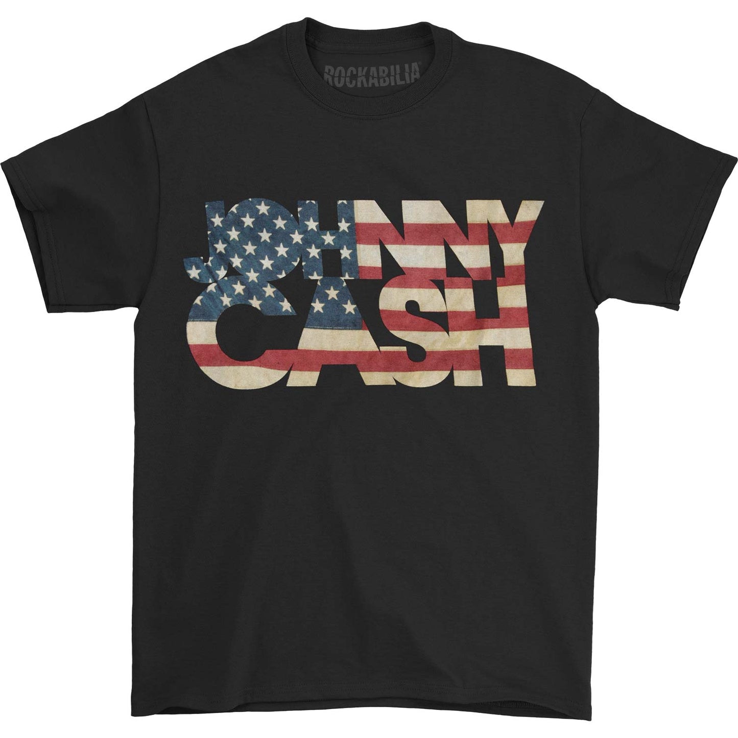 Johnny Cash Flag T-shirt Front