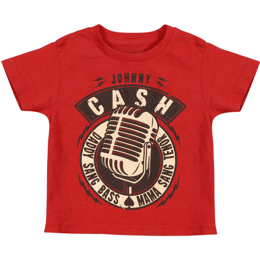 Johnny Cash Microphone Toddler Tee Childrens T-shirt Front