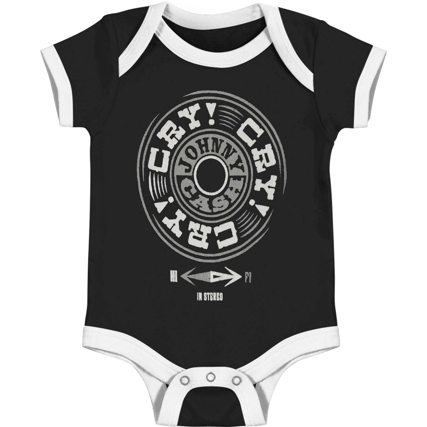 Johnny Cash Cry, Cry, Cry Bodysuit Front