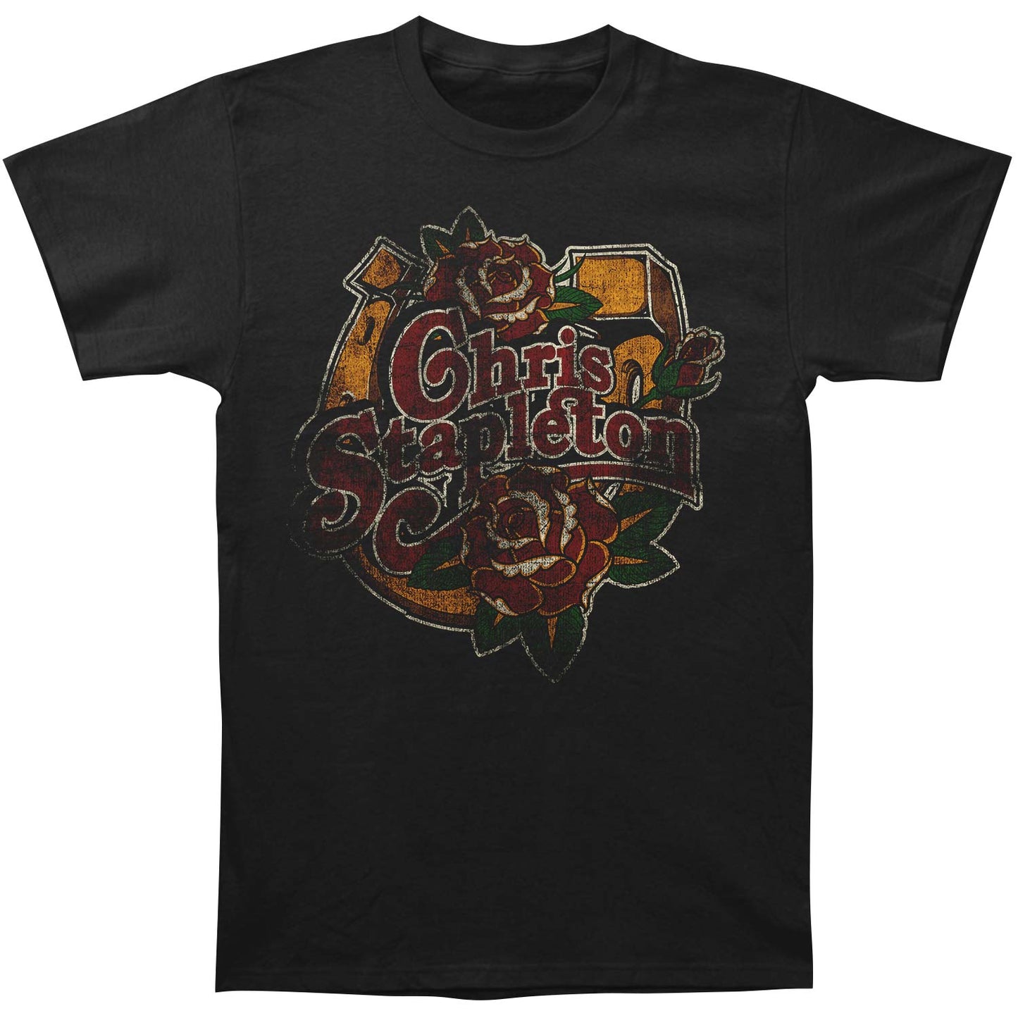 Chris Stapleton Horseshoe Roses T-shirt Front