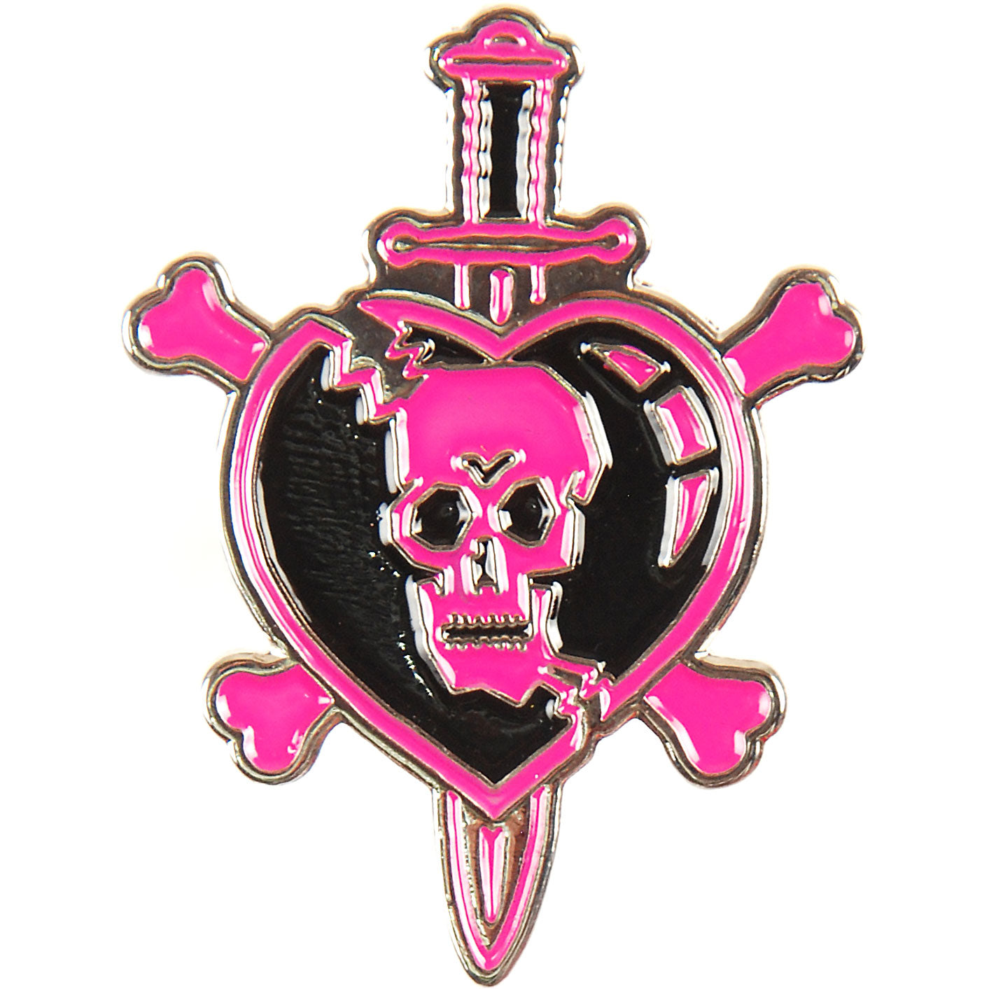 Johnny Thunders Skull & Dagger Enamel Pin Pewter Pin Badge