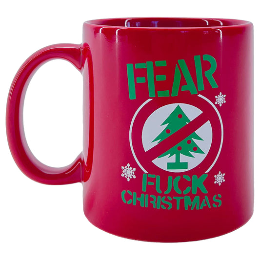 Fear Right-Handed F--K Christmas Coffee Mug Front