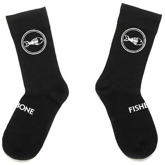 Fishbone Logo Name Socks Front