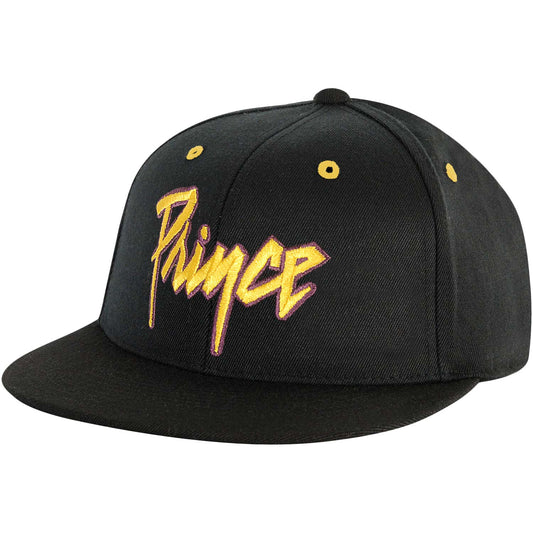Prince Logo Flatbrim Snapback Baseball Cap Front